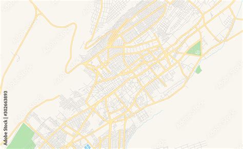 Printable Street Map Of Tacna Peru Stock Vector Adobe Stock