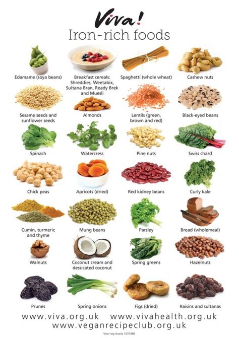 A shortage of iron in the diet can lead to iron deficiency anemia and other problems. Iron rich foods wallchart | Foods with iron, Iron rich ...