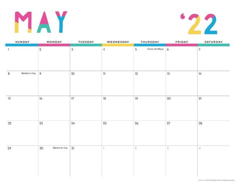 Colorful Printable Calendar For Moms Imom Printable