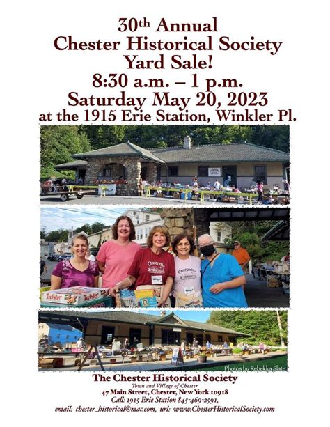 30th Annual Chester Historical Society Yard Sale 1915 Erie Railroad
