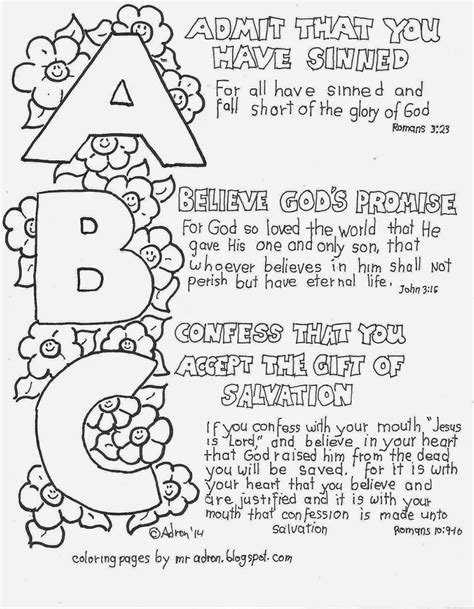 Coloring Pages For Kids By Mr Adron Abcs Of The Gospel Coloring Page
