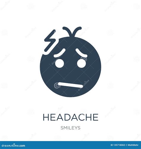 Headache Icon In Trendy Design Style Headache Icon Isolated On White