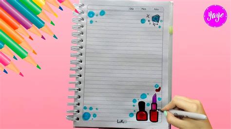 Idea Para Marcar Cuadernos Cómo Dibujar Márgenes Dibujos Para Niños