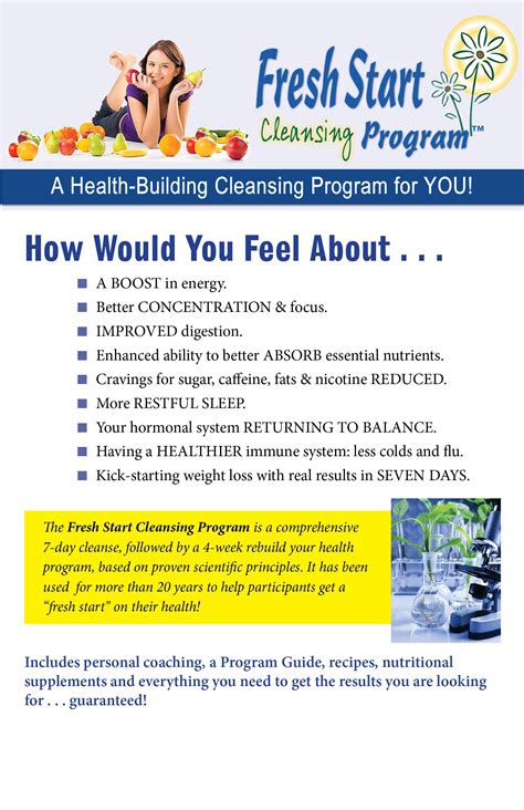Fresh Start Cleansing Program - a Health-Building Cleansing Program for YOU! | Cleanse program ...