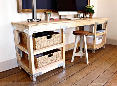 The plan for the matching chair is also included. DIY Wood Desk - KnockOffDecor.com