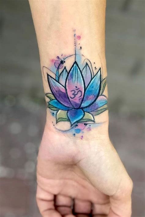 Feminine Lotus Flower With Stem Tattoo Sevilla Lanueva