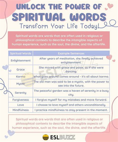 Spiritual Words To Unlock The Power Of Your Spirituality Eslbuzz