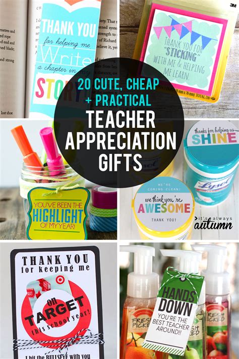 Did you kid have an amazing teacher this year? 20 cheap, easy, + cute teacher appreciation gifts - It's ...