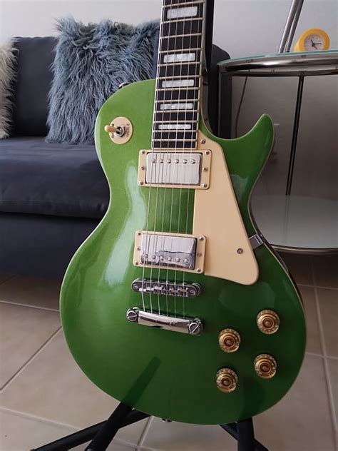 Grote 39 Inches Lp Style Metallic Green Reverb