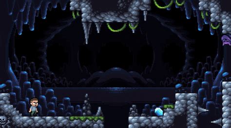 Cute Caves Platformer Pixel Art Tileset By Glint Games