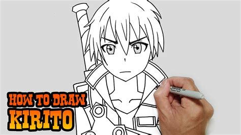 Getting better at drawing isn't easy. How to Draw Kirito- Sword Art Online- Video Lesson - YouTube