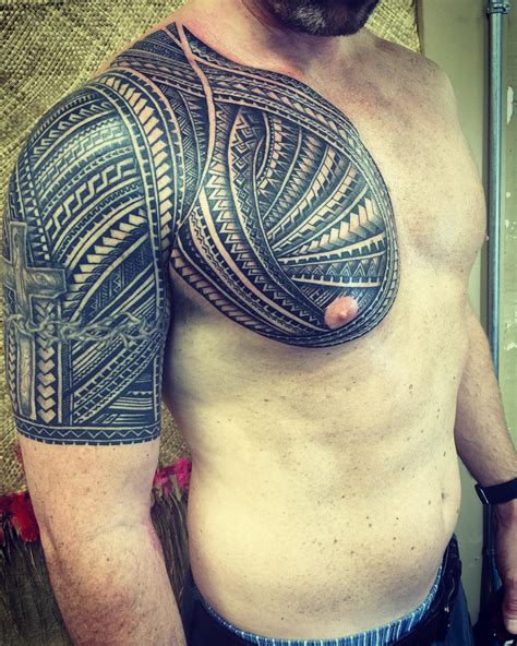 Polynesian Tribal Half Sleeve Tattoo Designs Half Polynesian Sleeve Tattoos Tattoo Designs