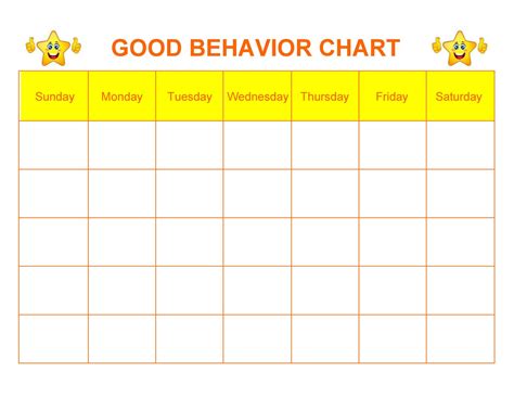 Printable Behavior Chart