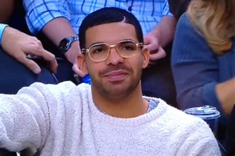 Drake Wears Costanza Glasses And Dad Sweater To Raptors Game Bleacher Report