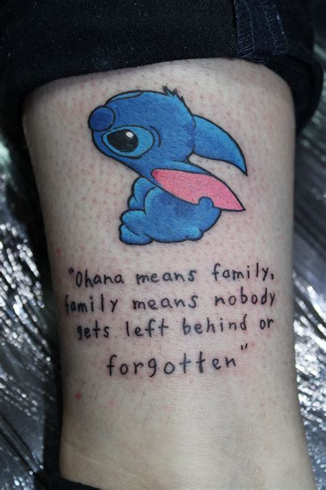 stitch  quote leg tattoojpg
