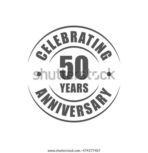 50 Years Celebrating Anniversary Logo Stock Vector Royalty Free 474377407