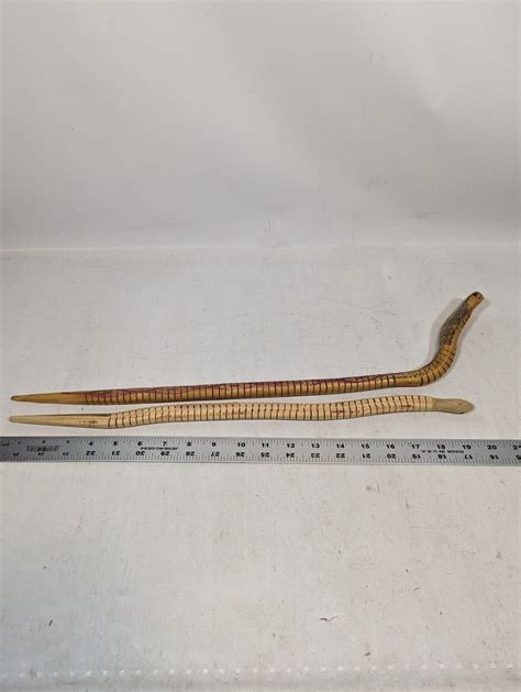 Pair 2 Vth Articulated Cobra Snake Wiggle Toy Wooden 20 And 24 Inch Ebay