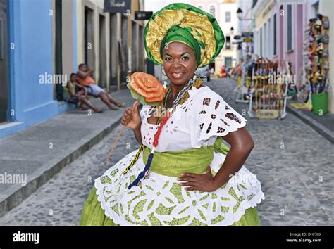 Brazil Bahia Salvador Da Bahia Baiana Dress Costume Stock Photo