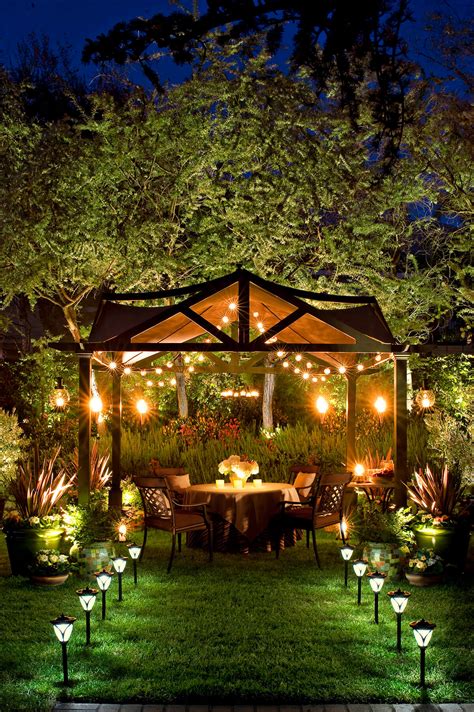Outdoor hanging tealight candle chandelier. 27 Best Backyard Lighting Ideas and Designs for 2017