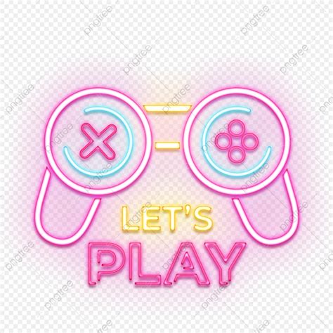 Lets Play Png Transparent Let S Play Vector Realistic Neon Sign Or