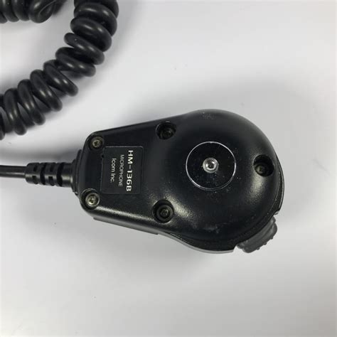 Icom Hm 136b Black Vhf Transceiver Microphone Mic Tested Max Marine