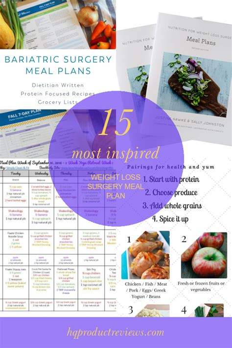 15 Most Inspired Weight Loss Surgery Meal Plan Best Product Reviews