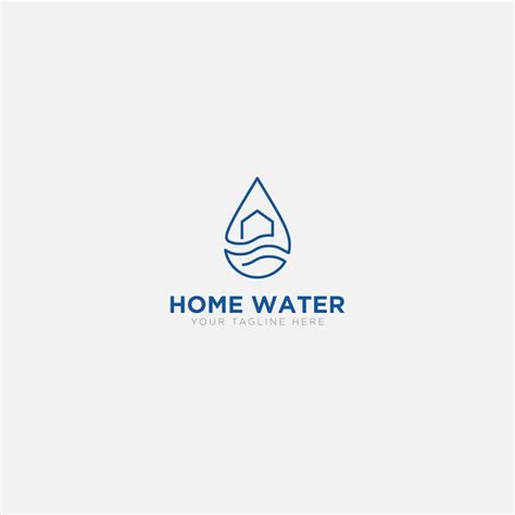 Premium Vector Home Water Logo Design With Line Art Modern Logo