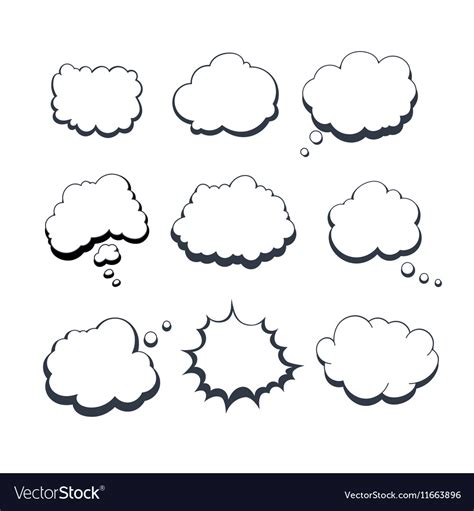 Comic Dream Bubbles Royalty Free Vector Image Vectorstock