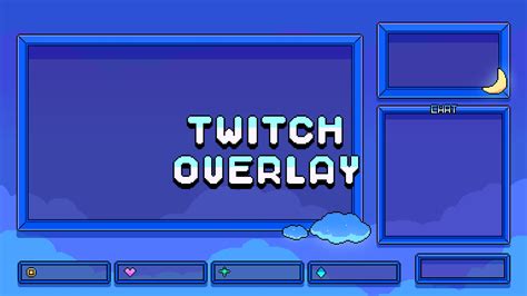 Cute Twitch Overlay 8bit Pixel Art Twitch Overlays Kawaii Etsy