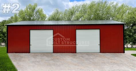 02 30x51x12 Metal Building With Garages Custom Built Structures Inc