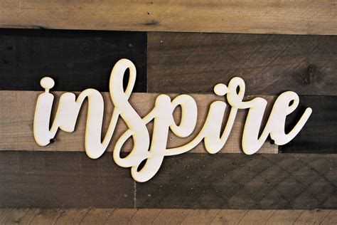 Inspire Word Cutout Inspire Wood cut out 3d Inspire Wood