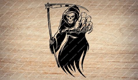 Grim Reaper Svg File Skull Svg Grim Reaper Decal Etsy