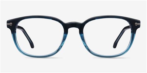 Nova Blue Striped Full Rim Eyeglasses Eyebuydirect