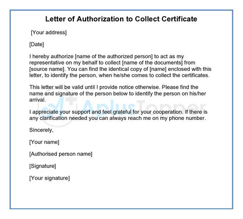 Sample Of Authorization Letter For Collecting Documents Template Vrogue