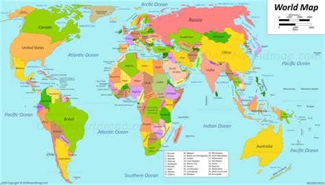 World Map W Names Topographic Map Of Usa With States