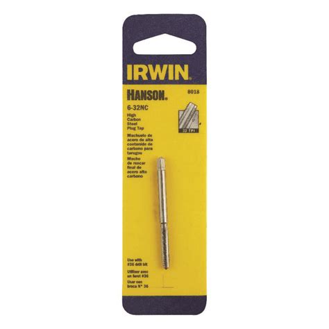 Irwin Hanson High Carbon Steel Sae Plug Tap 6 32 1 Pc Stine Home