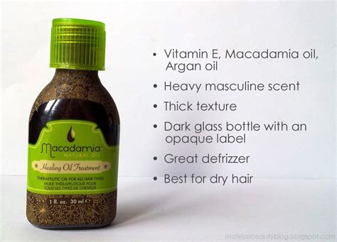 Hair Oils Series Macadamia Natural Oil Healing Oil Treatment Mateja