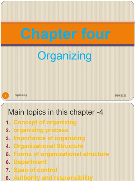 Chapter 4 Organizing Pdf