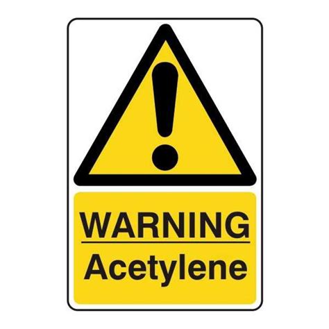 Lasting Impressions Warning Acetylene Sign Label At Zoro
