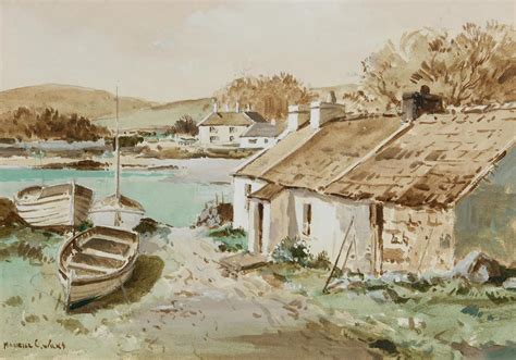 Lot 240 John O The Rocks Cottage Cushendun By Maurice Canning