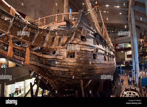 The Vasa Swedish Warship In The Vasamuseet Vasa Museum In Stockholm