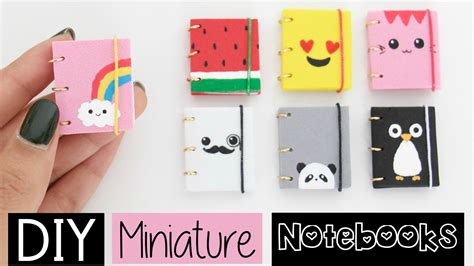 Diy Mini Notebooks Four Easy And Cute Designs Mini Notebooks Diy