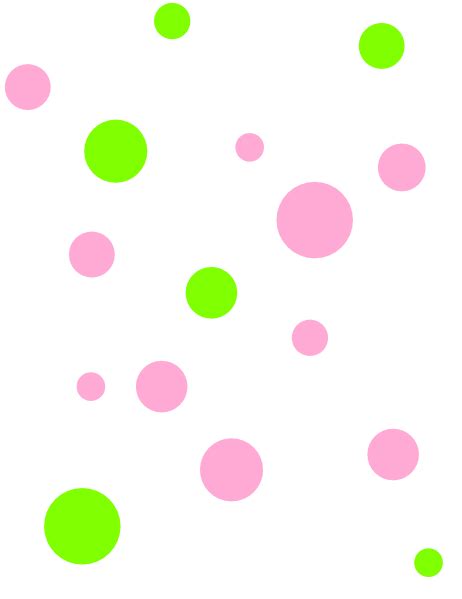 Pink And Green Polka Dots Clip Art At Clker Com Vector Clip Art My