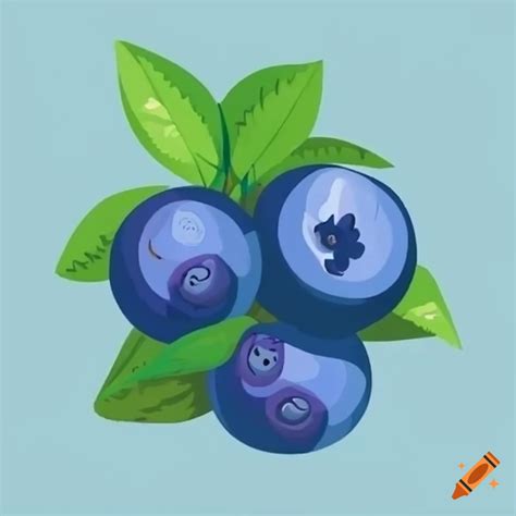 cartoon blueberry bush
