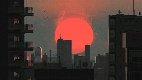 Artwork Sunset City Japan Wallpapers Hd Desktop And Mobile Backgrounds