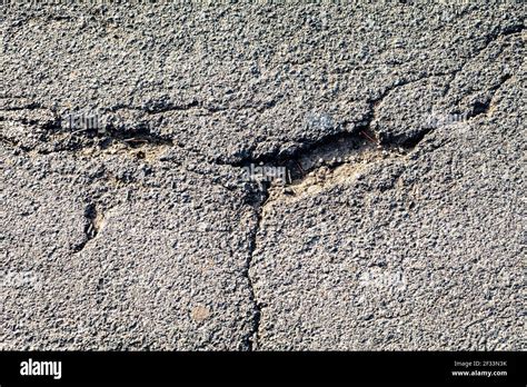 Cracked Asphalt Surface Texture Road Or Sidewalk Pothole Broken
