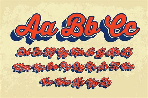 This vintage cursive font is a simple vintage font with a cursive element. Cursive retro typography vector (With images) | Retro ...