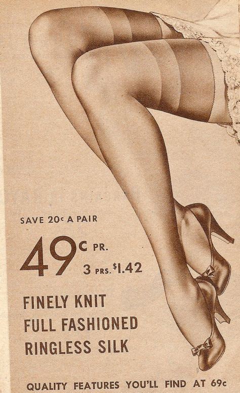 Vintage Retro Fashion Frocks Salesman Sample Advertisement Ladies Nylons Undergarment Stockings