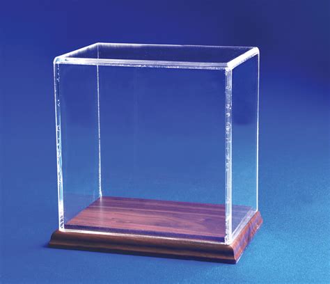 Rectangular And Long Box Cases With Wooden Base Choice Acrylic Displays