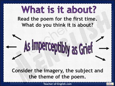 As Imperceptibly As Grief Teaching Resources Lessons